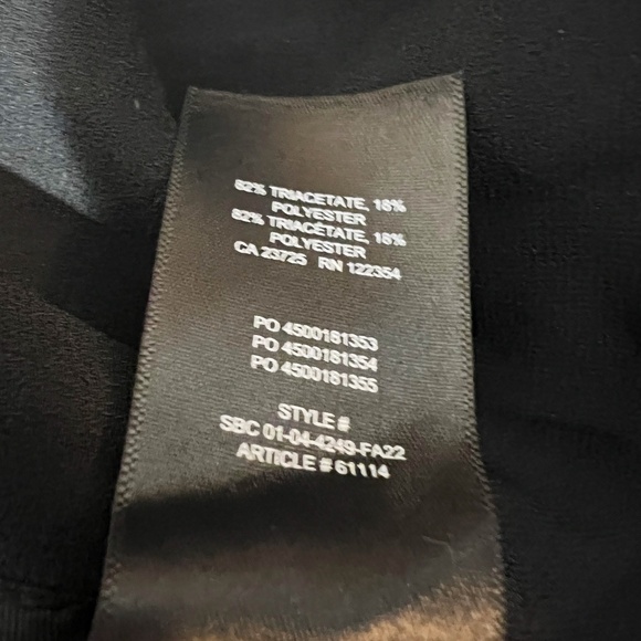 Babaton Aritzia Power Hip Open Front Ruched Quarter Sleeve Blazer Jacket Black 2 - Picture 3 of 4